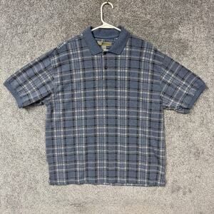 Basic Equipment Polo Shirt L Plaid Golf Dadcore Classic Preppy Normcore Heritage